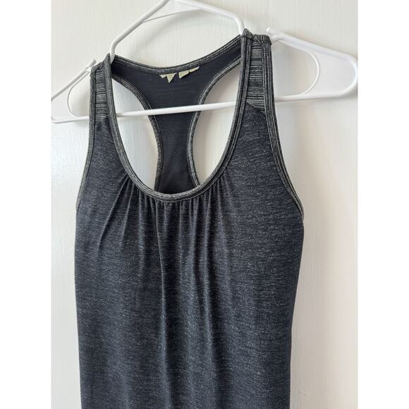 Athleta Women’s Sleeveless Layered Racerback Workout Tank Black Gray Size Small - Picture 3 of 9